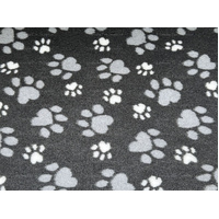 Vet/Dry Bed *Greenback* Charcoal with Grey and White Paws