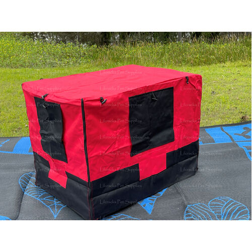 Canvas Waterproof Crate Cover 36inch Red