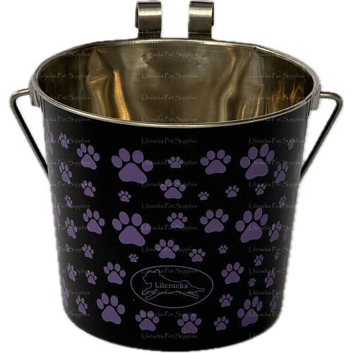 Stainless Steel Flat Side Bucket 5lt Purple