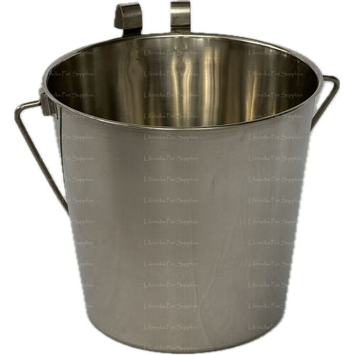 Stainless Steel Flat Side Bucket 9lt - Silver