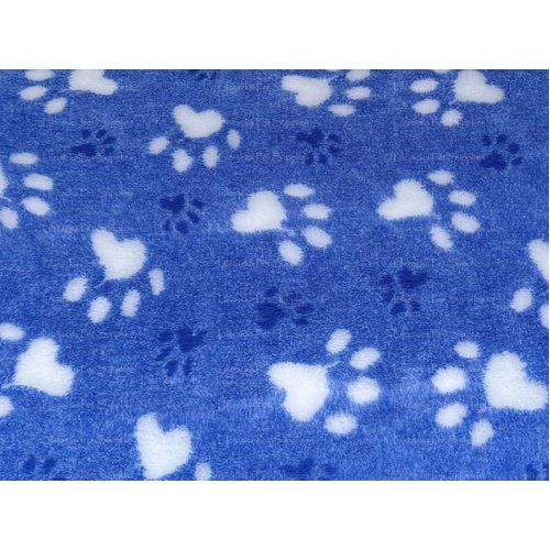 Vet/Dry Bed *Non-Backed* Blue Paws *** 50cm Long x 1.5m wide ***