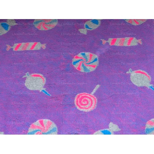 Vet/Dry Bed *Rubberback* Candyland Purple *** 50cm Long x 1.5m wide *** 