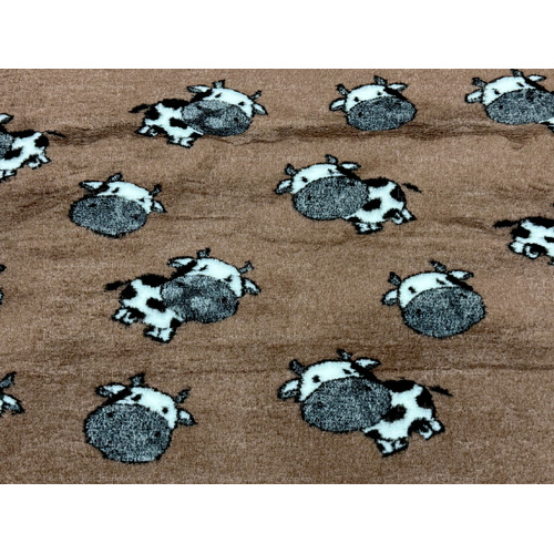 Vet/Dry Bed *Rubberback* Latte Cows *** 50cm Long x 1.5m wide ***