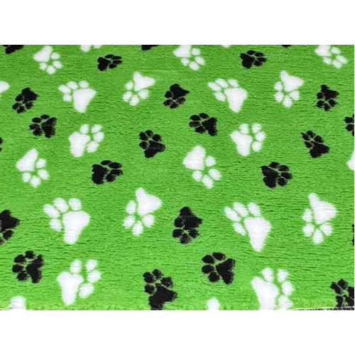 Vet/Dry Bed *Rubberback* Lime White Black Paws *** 50cm Long x 1.5m wide *** 