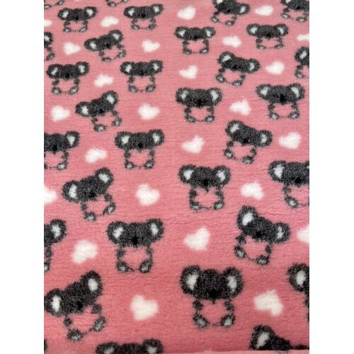 Vet/Dry Bed *Rubberback* Pink Koala *** 50cm Long x 1.5m wide ***